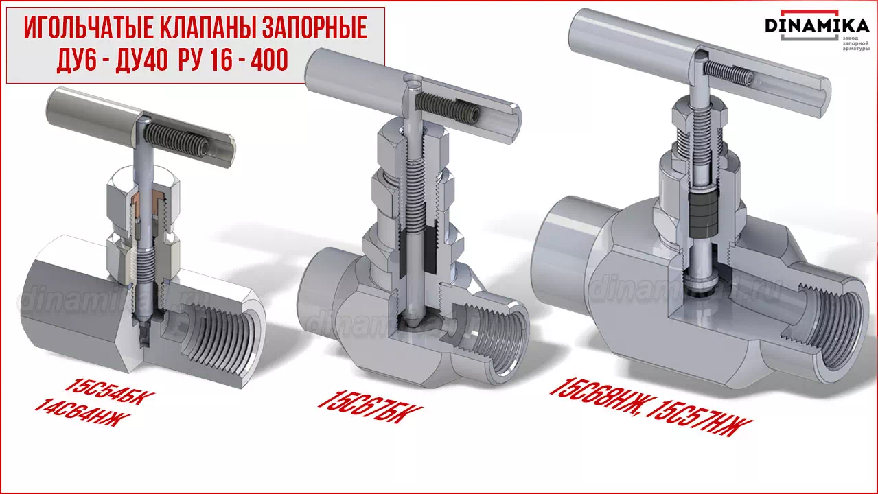 Резьбовые клапаны игольчатые муфтовые в Кургане